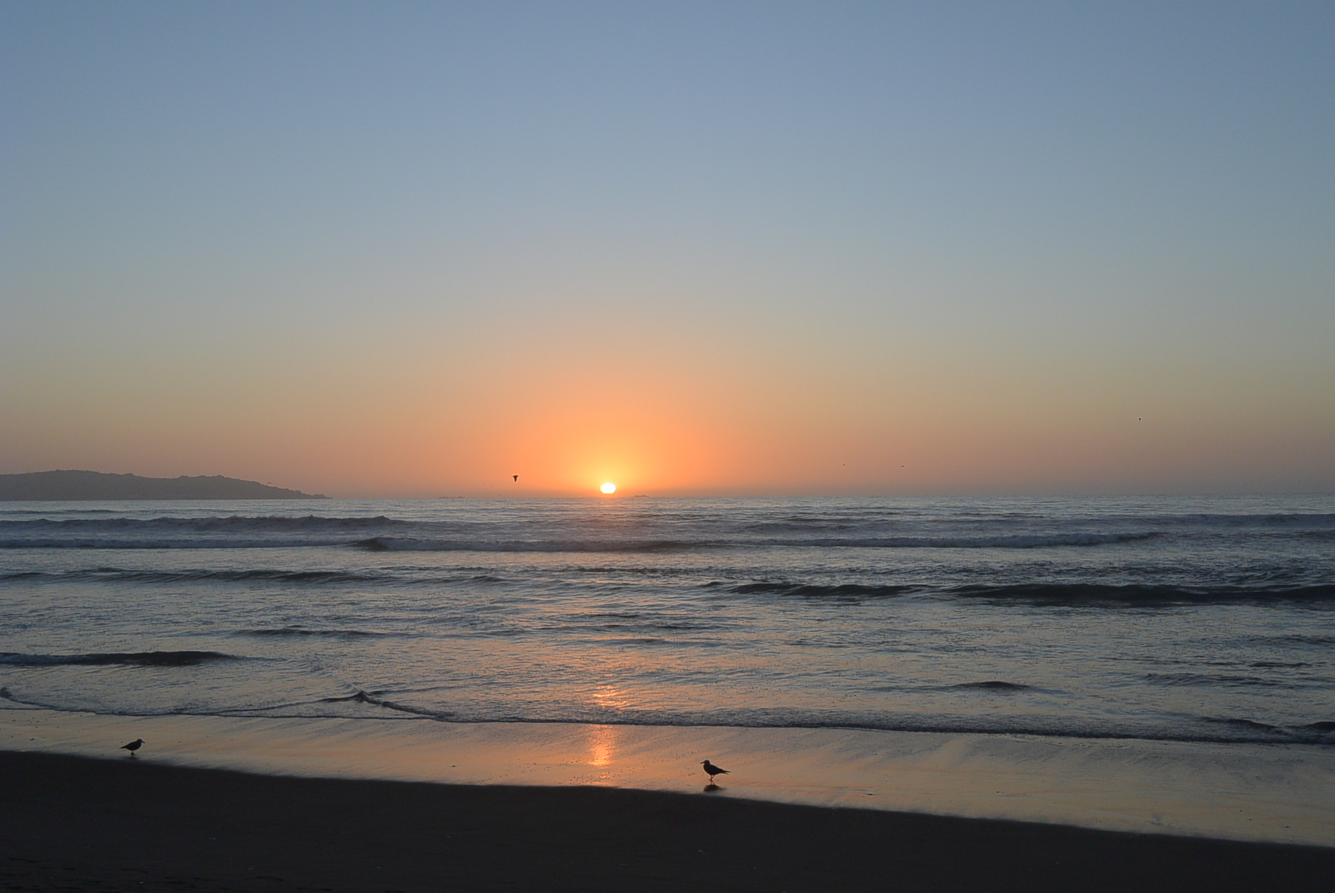 Sonnenuntergang am Strand von La Serena