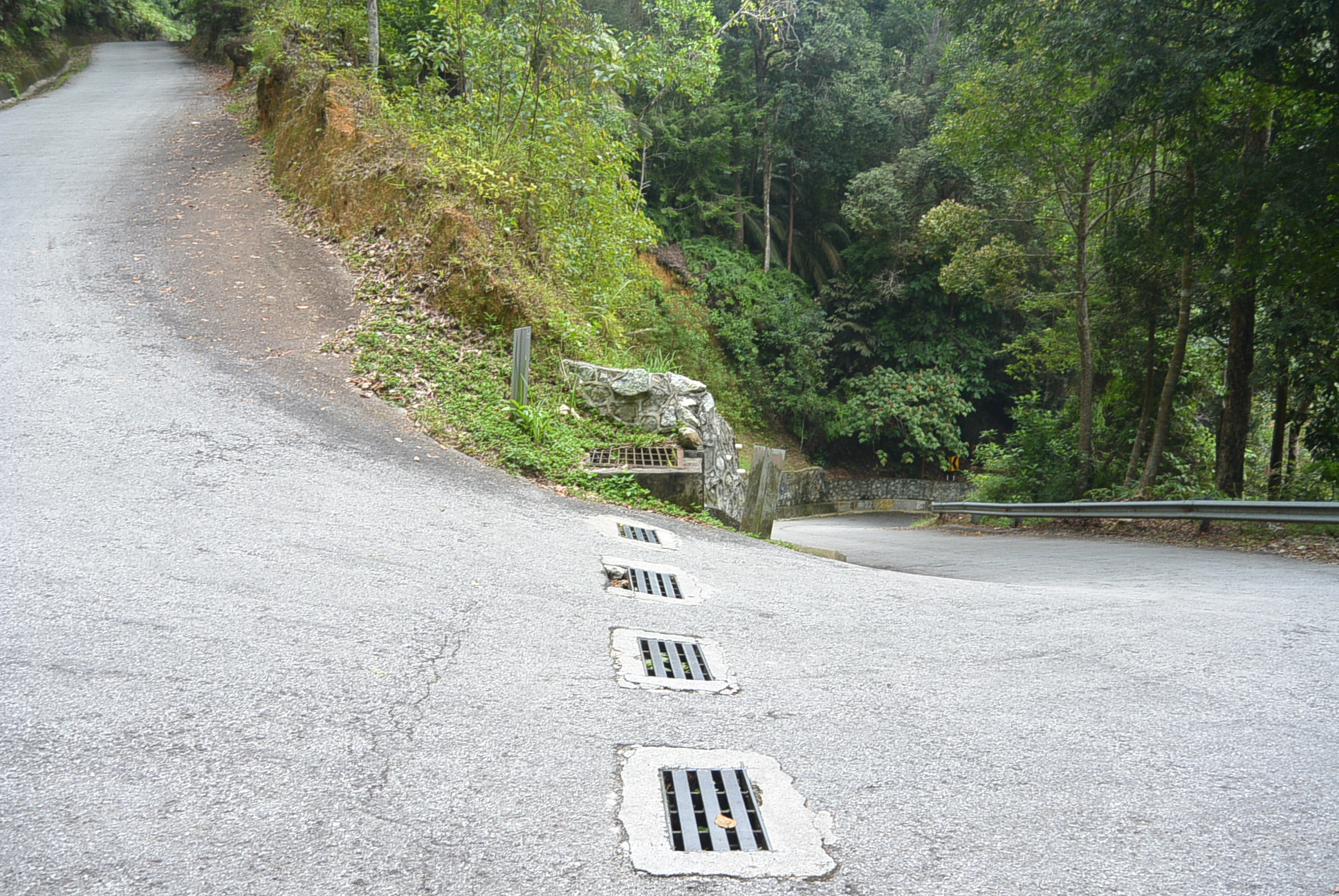 Die Strasse auf den Penang Hill war teilweise extrem steil