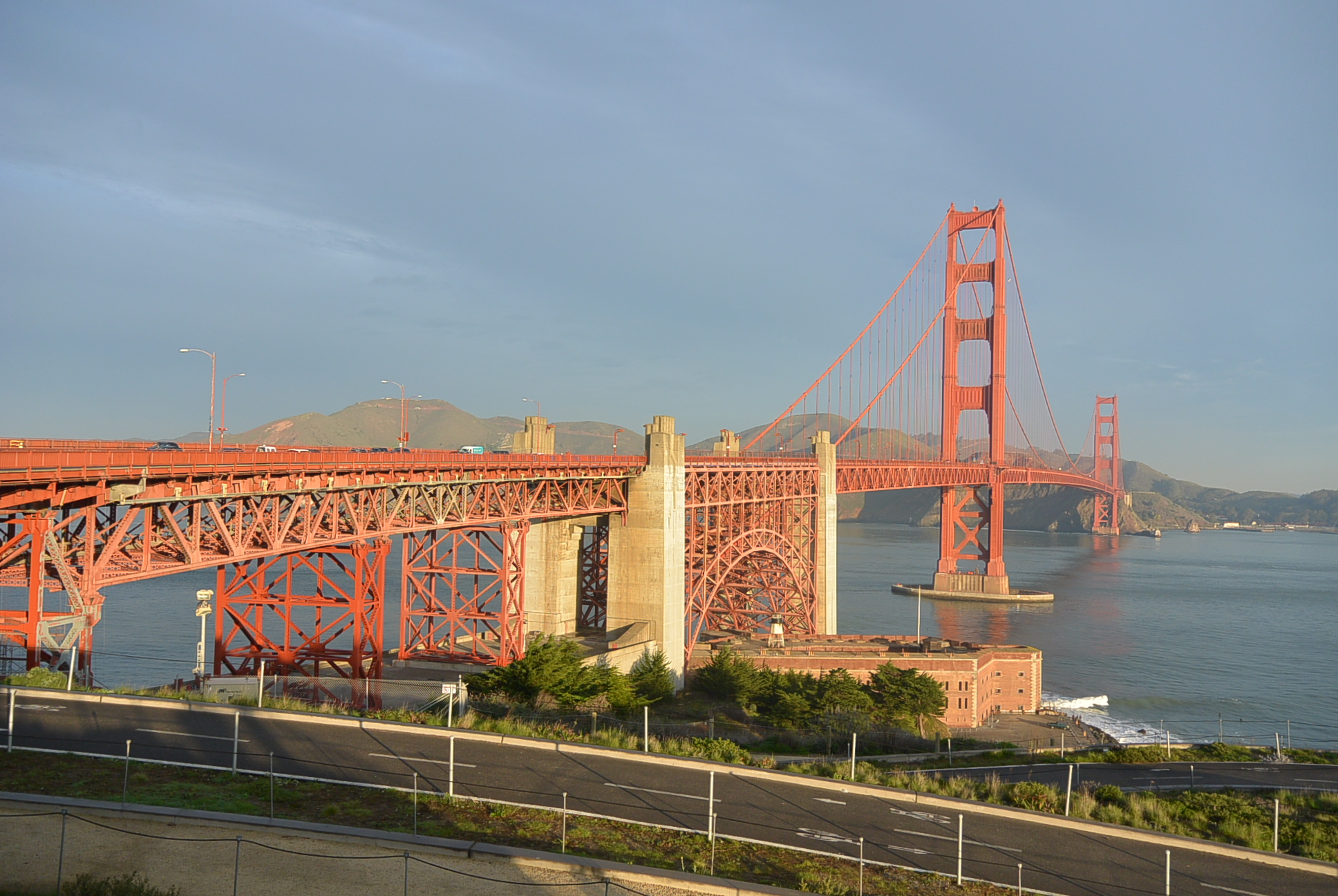 Die Golden Gate Bridge aus der Nähe